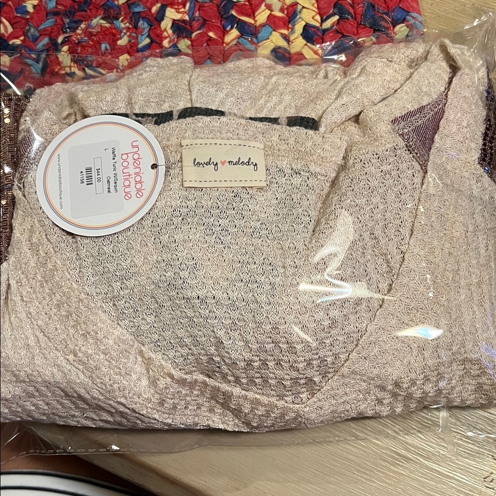 Lovely Melody Patchwork Leopard Sequin Waffle Top… - image 12